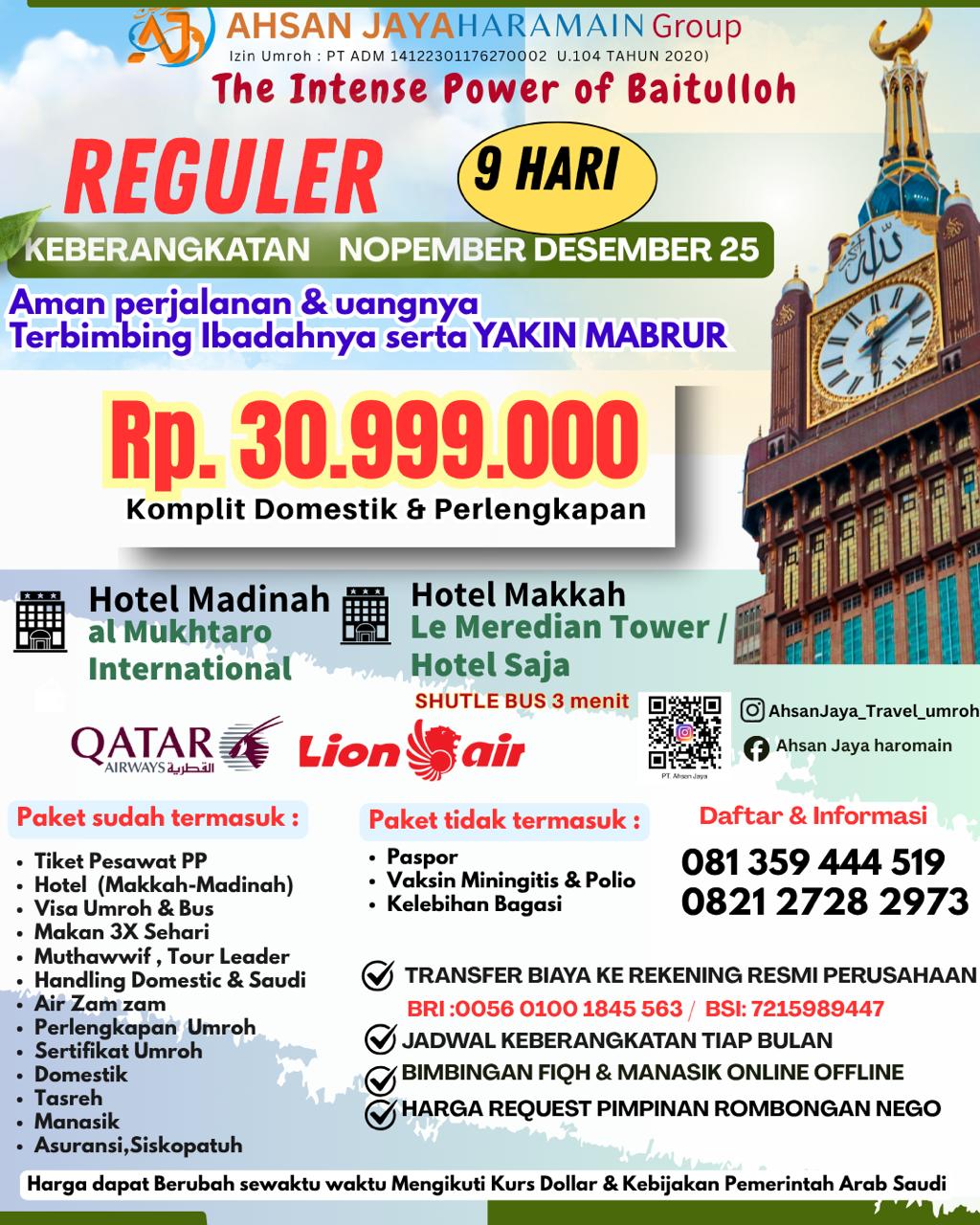 Umroh Reguler 9 Hari
