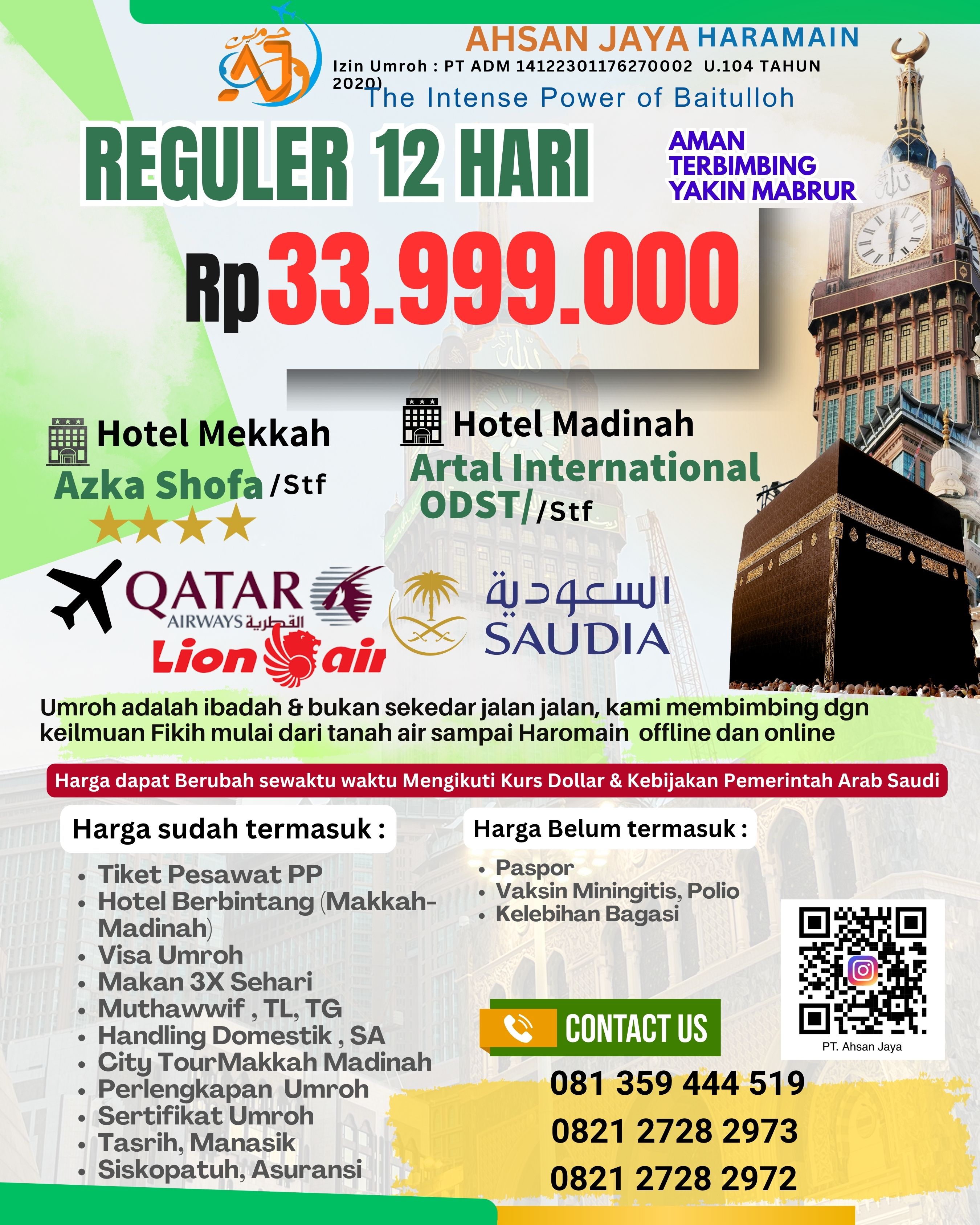 Umroh Reguler - 12 Hari